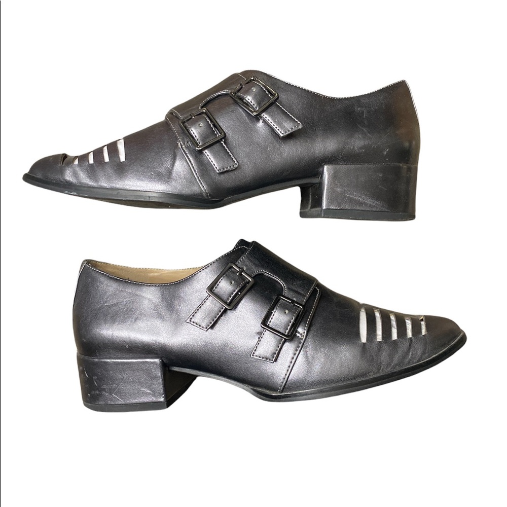 Sax Fifth Avenue gunmetal metallic oxfords